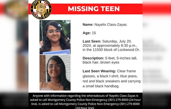Montgomery County Police Seek Community Help in Search for Missing Silver Spring Teen Nayelis Class-Zayas