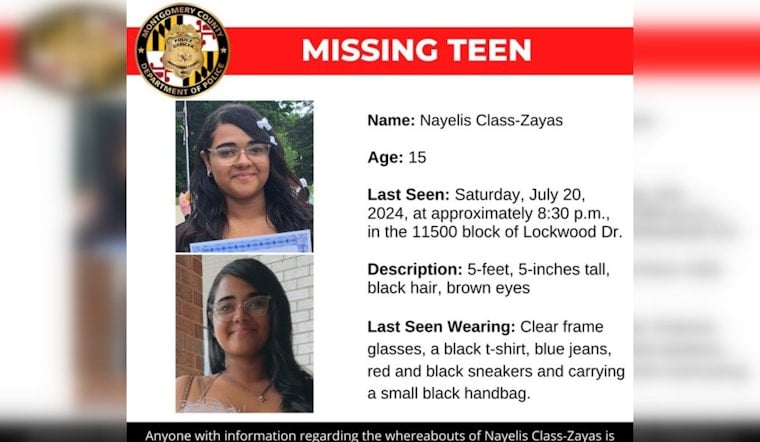 Montgomery County Police Seek Community Help in Search for Missing Silver Spring Teen Nayelis Class-Zayas