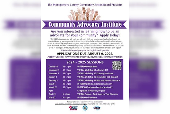 Montgomery County's Community Advocacy Institute Opens Enrollment for Residents to Influence Local Policy