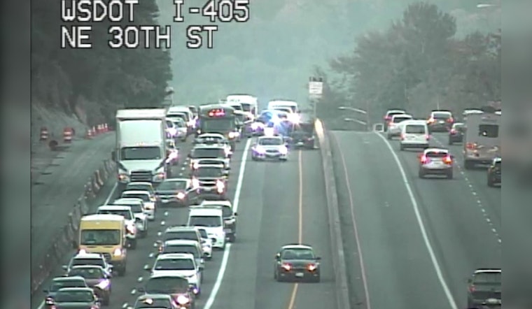 Multi-Vehicle Crash on I-405 Near Bellevue Clears, No Injuries Reported