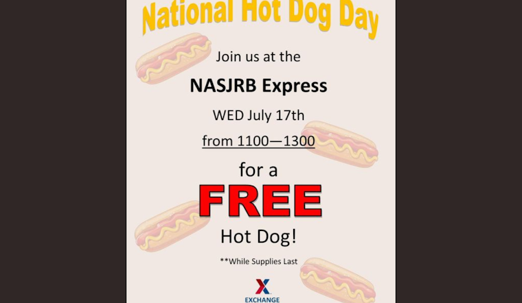 NAS JRB Fort Worth Exchange Celebrates National Hot Dog Day with Free Treats for Troops and Families