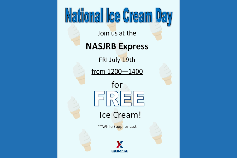 NAS JRB Fort Worth Exchange Serves Up Free Ice Cream to Beat the Heat on National Ice Cream Day