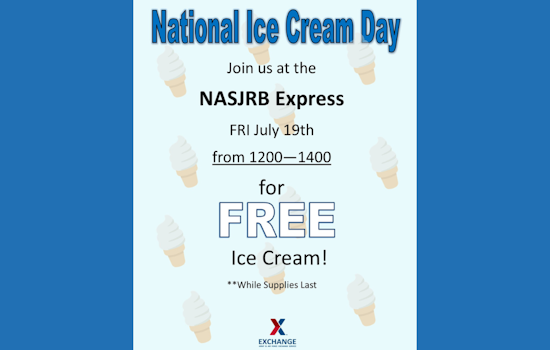 NAS JRB Fort Worth Exchange Serves Up Free Ice Cream to Beat the Heat on National Ice Cream Day