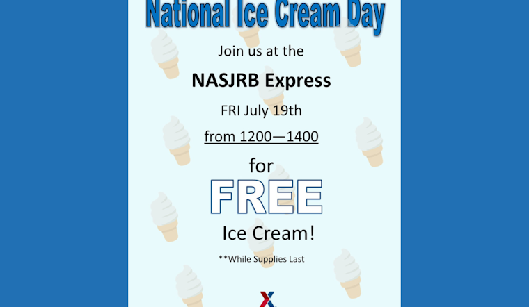 NAS JRB Fort Worth Exchange Serves Up Free Ice Cream to Beat the Heat on National Ice Cream Day