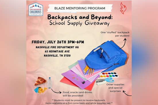 Nashville Fire Department Collaborates with BLAZE for Back-to-School Giveaway Event