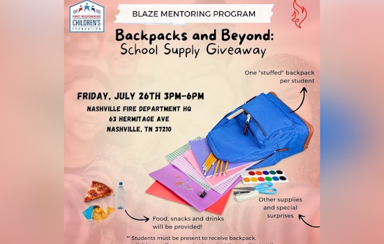 Nashville Fire Department Collaborates with BLAZE for Back-to-School Giveaway Event