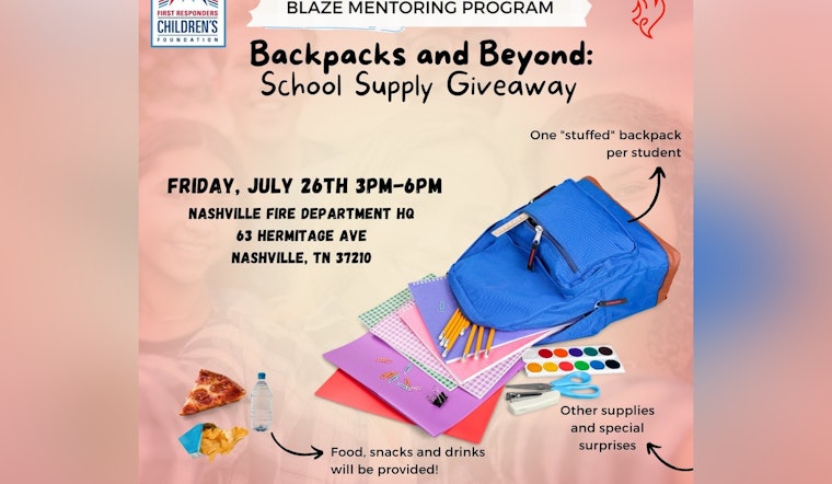Nashville Fire Department Collaborates with BLAZE for Back-to-School Giveaway Event