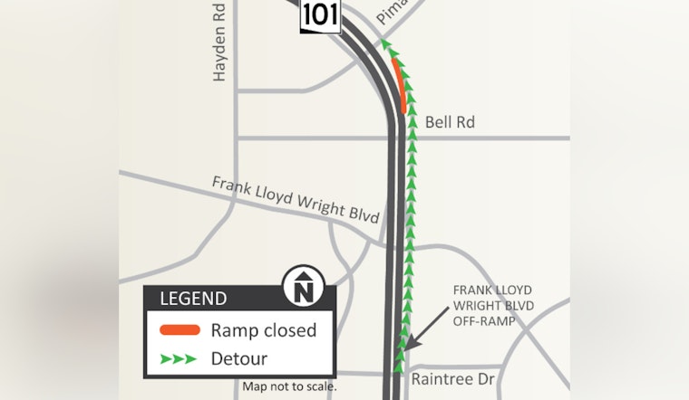 Northbound Loop 101 Off-Ramp at Princess Drive/Pima Road to Close for 60 Days in Scottsdale