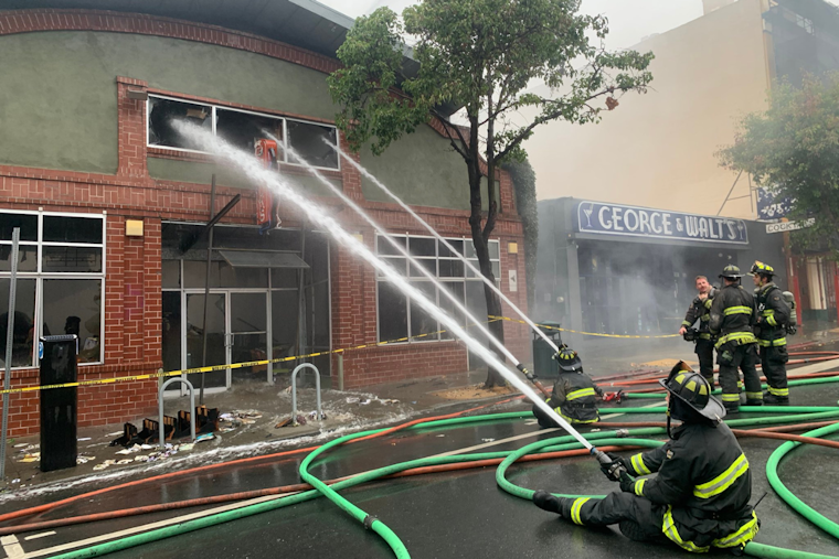 Oakland Firefighters Battle Early Morning Blaze at College Avenue Bookstore, Residents Evacuated