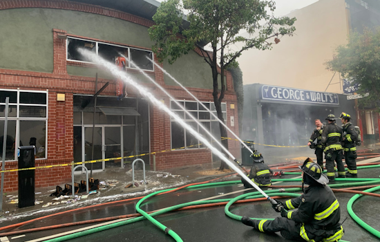 Oakland Firefighters Battle Early Morning Blaze at College Avenue Bookstore, Residents Evacuated