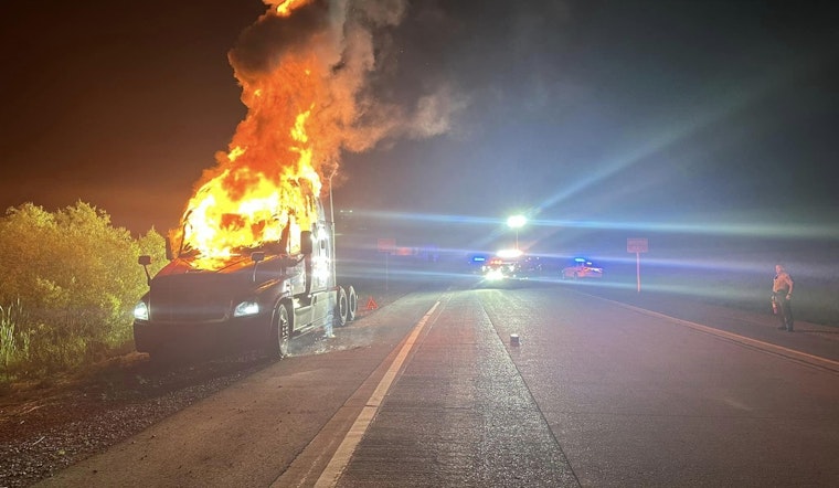 Officials Suspect Arson in Semi-Truck Fire on I-840 in Williamson County, Seek Public's Help