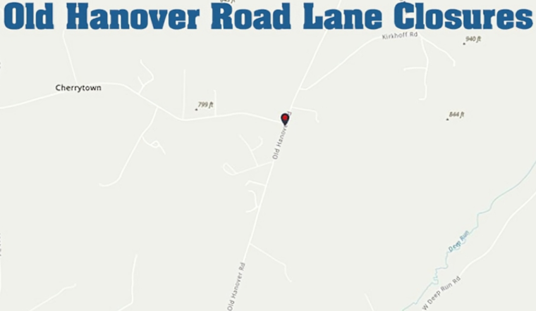 Old Hanover Road Snarled by Sinkhole Repairs, Carroll County Advises Alternate Routes