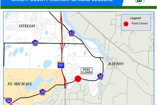 Otsego's CSAH 36 Closure Extended, Slope Repair Near Crow River Delays Commute