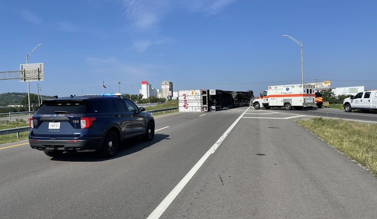 Overturned Semi on I-40 Causes Westbound Delays Near Lebanon, Roadway Reopened by Noon