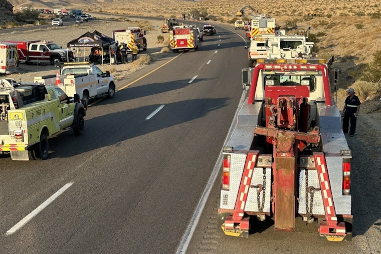 Overturned Semitruck with Lithium Batteries Sparks Major Traffic Delays on I-15 Between Los Angeles and Las Vegas