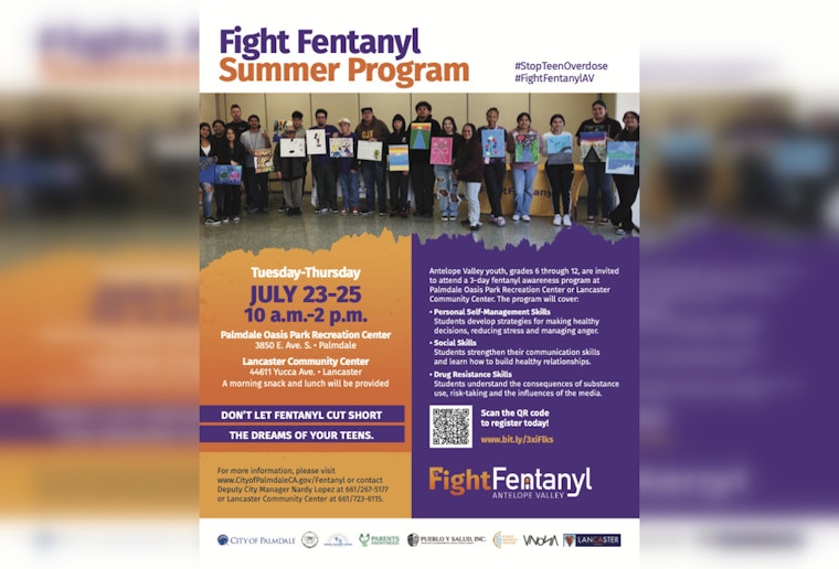 Palmdale Launches Fight Fentanyl Summer Program to Equip Youth with Drug Resistance Skills