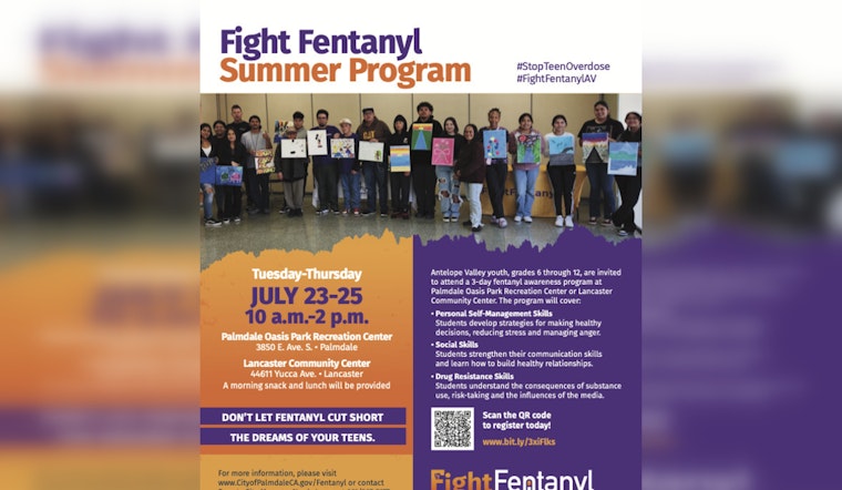 Palmdale Launches Fight Fentanyl Summer Program to Equip Youth with Drug Resistance Skills