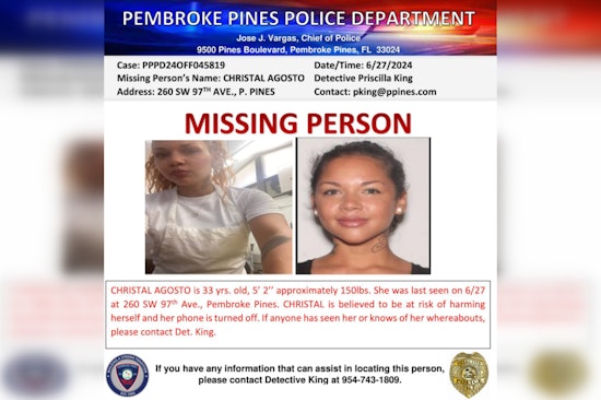 Pembroke Pines Police Seek Help in Search for Missing 33-Year-Old Woman Possibly at Risk