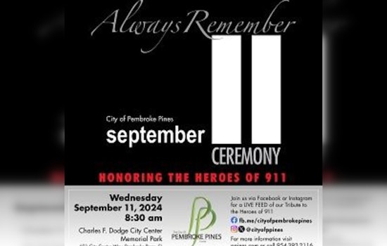 Pembroke Pines to Honor 9/11 Victims with Commemorative Ceremony on 23rd Anniversary