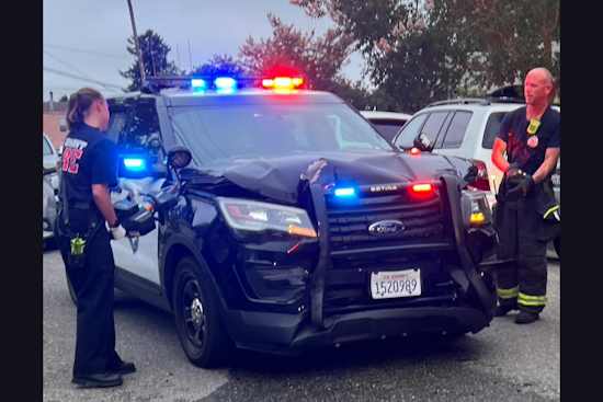 Piedmont Police Hunt Suspect After Stolen Vehicle Rams Patrol Cars, Injuring Officer