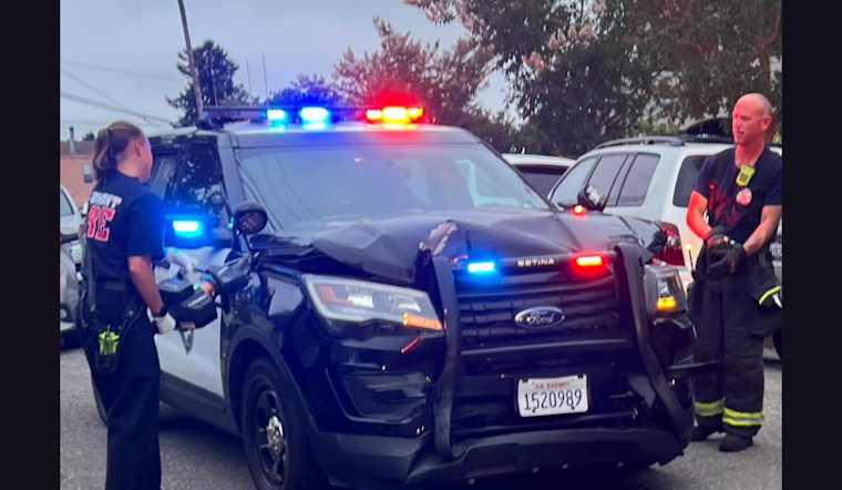 Piedmont Police Hunt Suspect After Stolen Vehicle Rams Patrol Cars, Injuring Officer