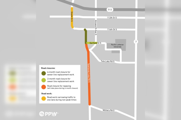 UPDATE: Pierce County Announces Upcoming Spanaway Loop Road Closures for Infrastructure Updates Delayed to Mid-August