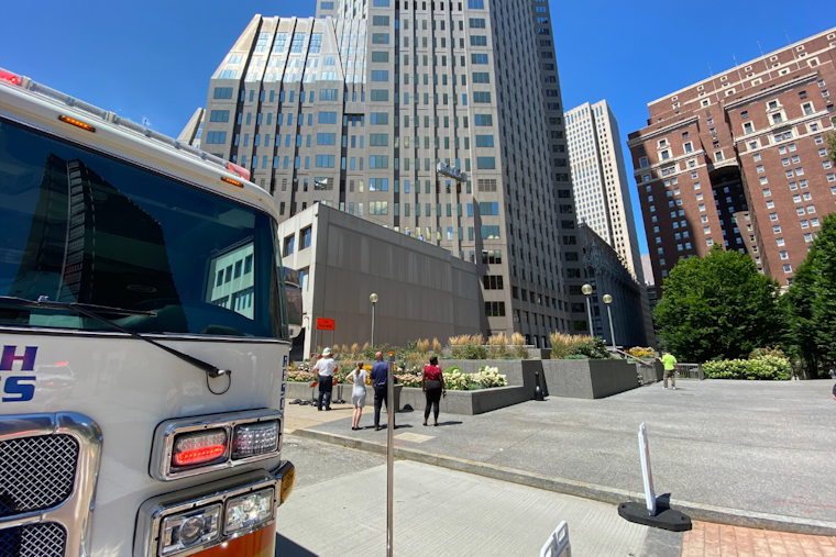 Pittsburgh Emergency Services Rescue Window Washers Trapped on High-Rise Scaffolding