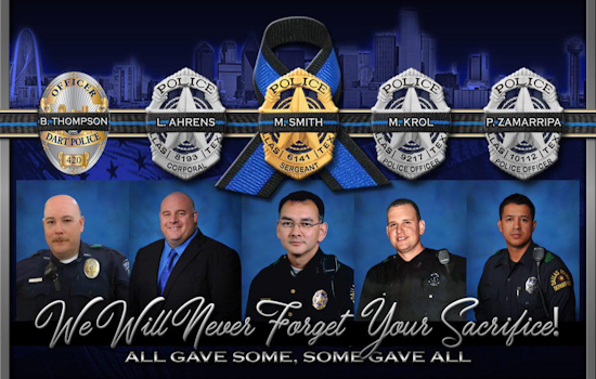 Plano Police Lead Moment of Silence on 8th Anniversary of 7/7 Dallas Tragedy