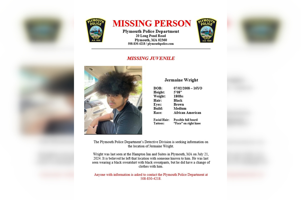 Plymouth Police Seek Publics Help In Locating Missing Teen Jermaine 4282