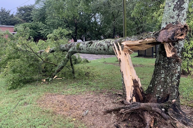 Possible Tornado Strikes Murfreesboro: MTSU Equipment Trailer Overturned, No Injuries Reported