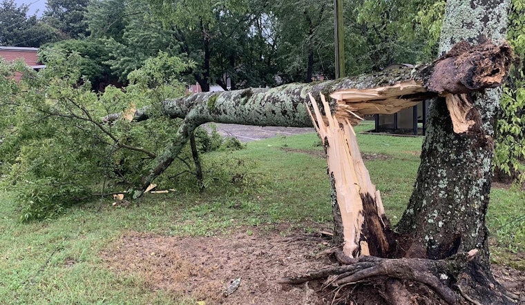 Possible Tornado Strikes Murfreesboro: MTSU Equipment Trailer Overturned, No Injuries Reported