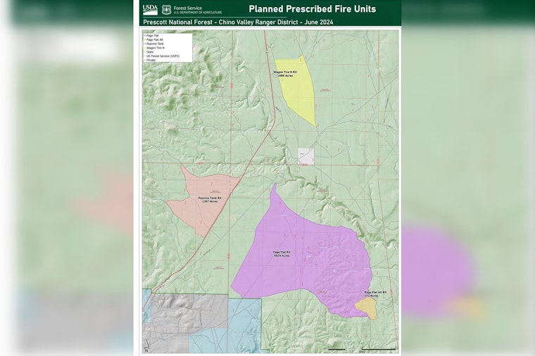 Prescott National Forest to Conduct Prescribed Burns from July 6-20 to Mitigate Wildfire Risks in Chino Valley Area