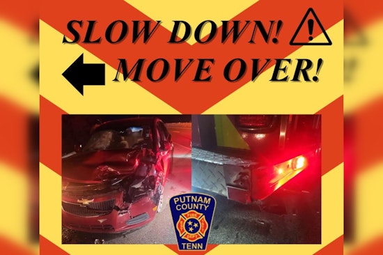 Putnam County Fire Truck Struck During Response on I-40, No Injuries Reported