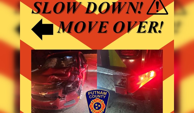 Putnam County Fire Truck Struck During Response on I-40, No Injuries Reported
