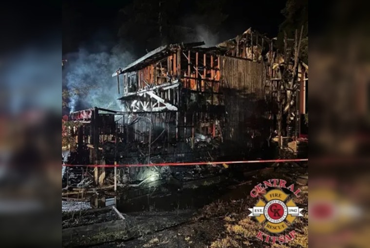 Resident and Firefighter Injured in Intense Silverdale House Fire; Neighboring Homes Evacuated