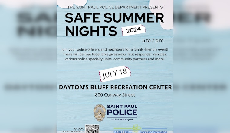 Saint Paul Police to Host Safe Summer Nights Event at Dayton's Bluff