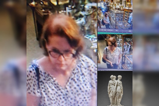 Seal Beach Police Seek Public's Help to Identify Woman Suspected of Stealing Antique Statue