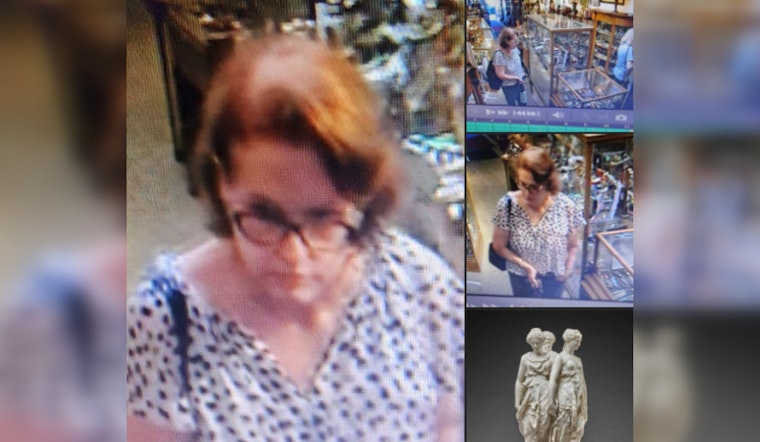 Seal Beach Police Seek Public's Help to Identify Woman Suspected of Stealing Antique Statue