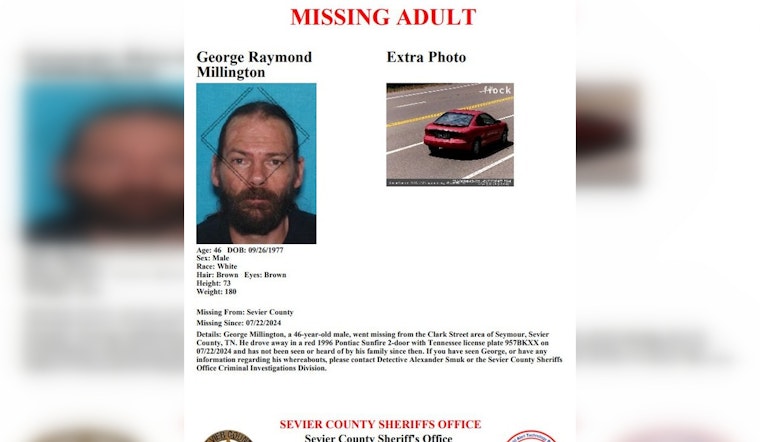 Sevier County Sheriff's Office Intensifies Search for Missing Seymour Man, George Millington