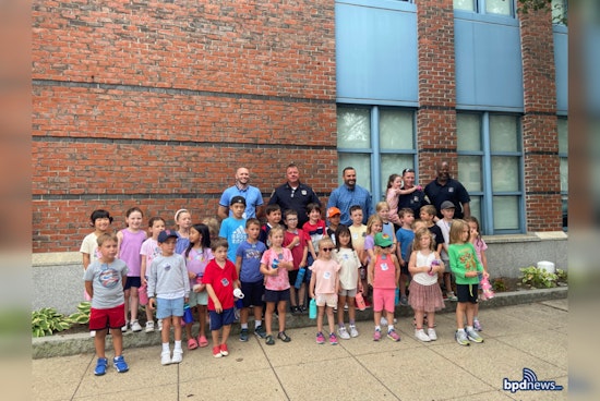 South Boston Catholic Academy Campers Get a Glimpse of Police Life at District C-6 Station