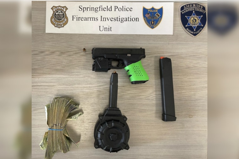 Springfield Police Arrest Suspect After High-Speed Chase, Firearm with 50-Round Drum Recovered in Agawam