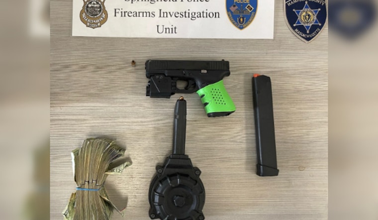 Springfield Police Arrest Suspect After High-Speed Chase, Firearm with 50-Round Drum Recovered in Agawam
