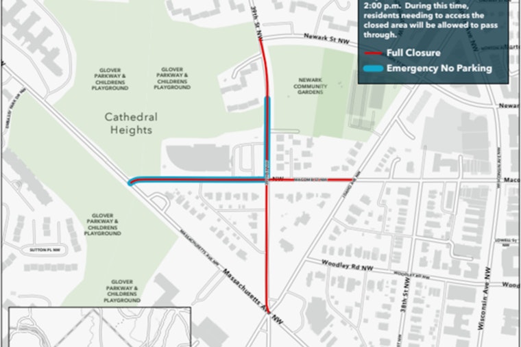 Street Closures and Parking Restrictions in Northwest D.C. Due to Special Event