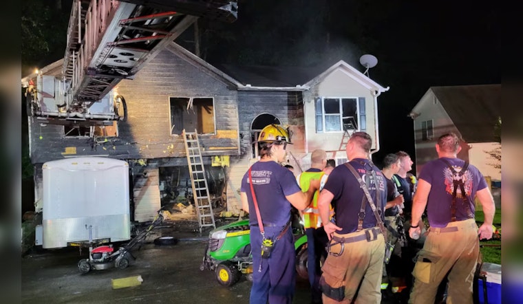 Suspected Arson Destroys Lawrenceville Home, Grandson Detained by Neighbor