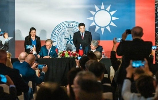 Texas Governor Greg Abbott Inaugurates State of Texas Taiwan Office to Bolster Economic and Cultural Ties