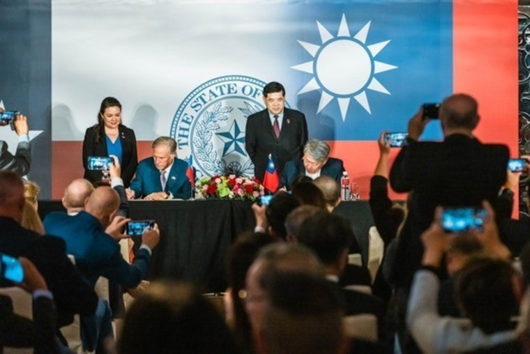 Texas Governor Greg Abbott Inaugurates State of Texas Taiwan Office to Strengthen Economic and Cultural Ties
