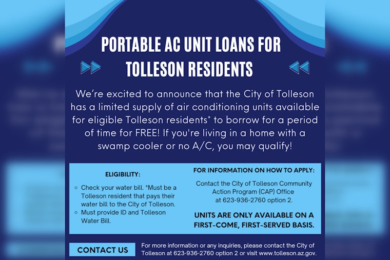 Tolleson Initiates Free Portable A/C Lending Program to Combat Soaring Temperatures