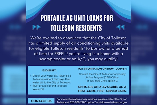 Tolleson Initiates Free Portable A/C Lending Program to Combat Soaring Temperatures