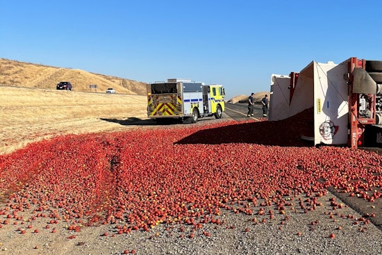 Tomato Overturn on I-5 Causes Traffic Snarl in Stanislaus County, Road Now Clear