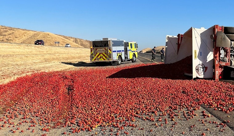 Tomato Overturn on I-5 Causes Traffic Snarl in Stanislaus County, Road Now Clear